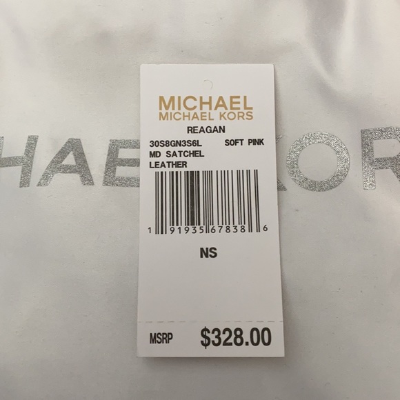 Michael Kors Reagan Soft Pink Leather Satchel - Picture 3 of 4